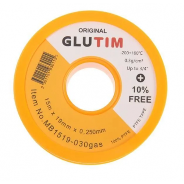 Лента фум для газа 15 м х 19 мм х 0.25 мм TIM MB1519-030 gas